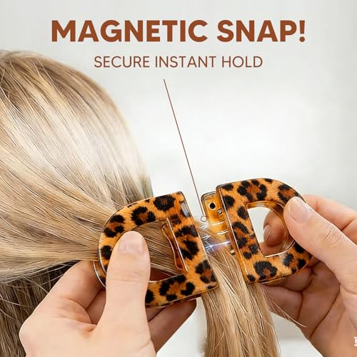 Magnetic No Crease Hair Clips for Women - Strong Hold Seamless Styling | BFRAHD 2-Pack