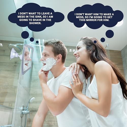 Fogless Shower Mirror for Shaving, 6.3" Anti-Fog