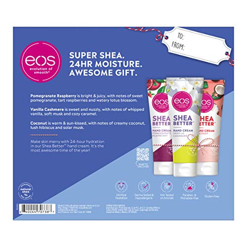 eos Shea Better Hand Cream Gift Set - Variety Pack | Natural Shea Butter Hand Lotion and Skin Care | 24 Hour Hydration with Shea Butter & Oil | 2.5 oz | Pack of 3