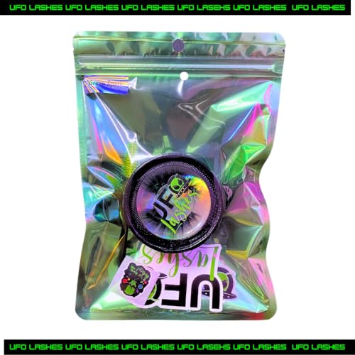 Green Glow Party Lashes - C Curl Fluffy 3D Faux Mink