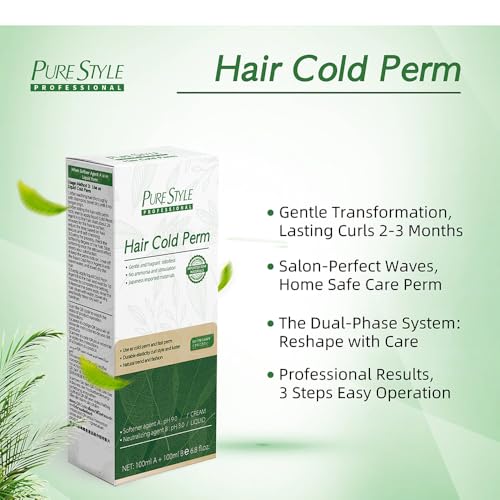 PureStyle Professional Cold Wave Hair Perm Kit - Ammonia-Free Curl Solution