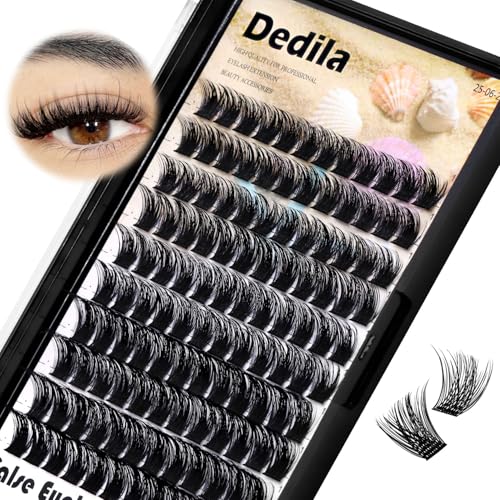 120 Pcs Handmade D Curl Makeup Clusters Eye lashes Extensions Mixed 10-12-14-16mm/12-14-16mm/14-16-18mm D Curl Soft and Lightweight Individual false eyelashes Wide Stem (Mixed 12-14-16mm)