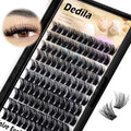 120 Pcs Handmade D Curl Makeup Clusters Eye lashes Extensions Mixed 10-12-14-16mm/12-14-16mm/14-16-18mm D Curl Soft and Lightweight Individual false eyelashes Wide Stem (Mixed 12-14-16mm)