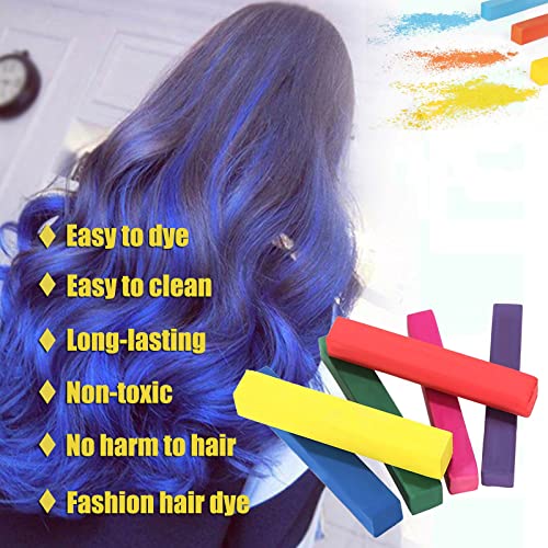 Joyeee 12 Color Washable Hair Chalk - Temporary Hair Dye