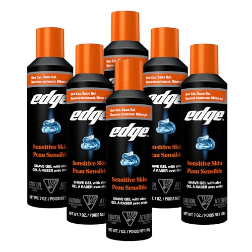 Edge Sensitive Skin Shaving Gel for Men, 7 oz (6 Pack) - Soothes & Refreshes