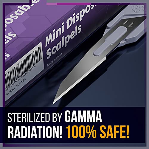 Mymed Mini #11 Dermaplane Razor for Women Face, Manual Shaving Razor, Pack of 25