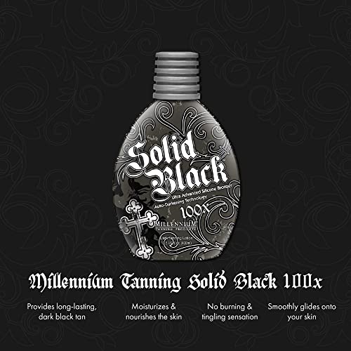 Millennium Tanning Solid Black 100X Dark Tanning Lotion 13.5oz