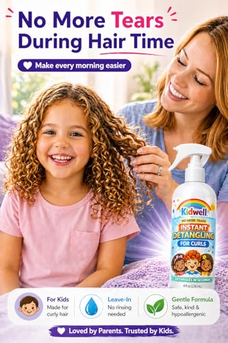 Kidwell Kids Detangler Spray & Leave-In Conditioner, 8 oz