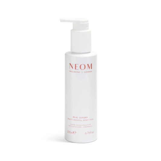 Neom- Multi-Mineral Body Milk 200ml (Lavender, Jasmine & Sandalwood) | Real Luxury