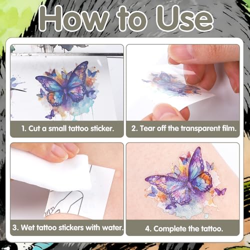 Raccoon Temporary Tattoos 200+ Pieces - 8 Sheets Party Favors