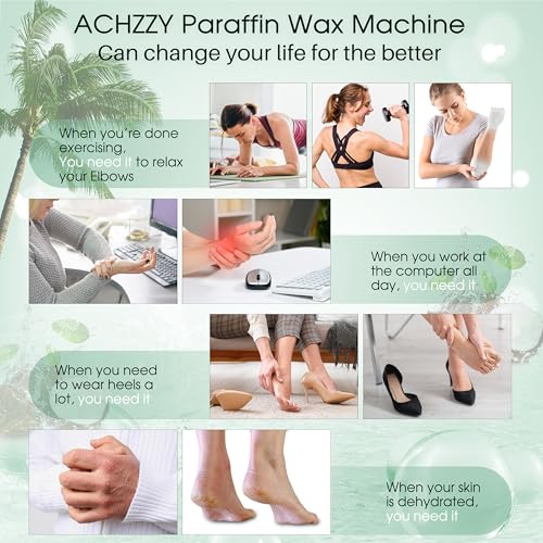 Achzzy Natural Coconut Paraffin Wax Refills for Hands & Feet - 12 Pack