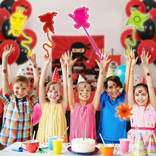 Ninja Party Favors 48-Piece Set: Stick Hands & Tattoos