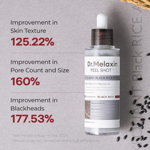 Dr.Melaxin Peel Shot Black Rice Exfoliating Ampoule - AHA BHA Serum