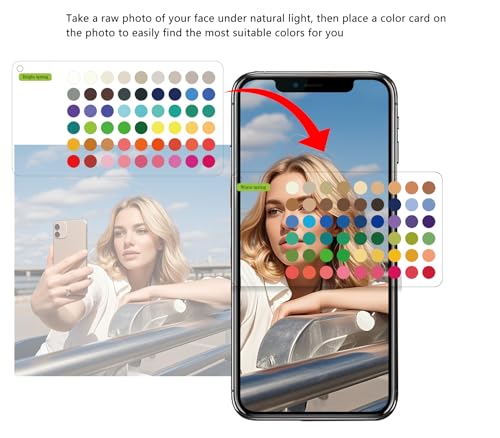 Zynoro Seasonal Color Reference Cards Set - 54 Colors for Fashion & Wardrobe Matching
