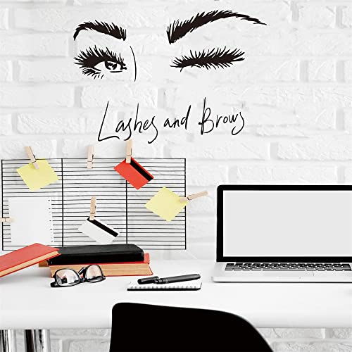 Lash Studio Wall Decal 25x18 – Black Eye & Brow Design
