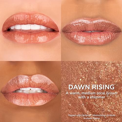 SeneGence LipSense Dawn Rising Liquid Lipstick and Glossy Clear Lip Gloss Duo ? 18HR Wear, Hydrating, Waterproof, Transfer-Proof