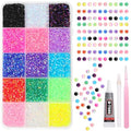 15000pcs 3mm Flatback Rhinestones Kit, 15 Colors