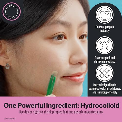 Oxy 8 IN 1 Pimple Acne Patches, Invisible, Sweat & Waterproof Hydrocolloid Zit Covers Protect & Shrink Pimples, Fast On Face & Body, 26 Count in 3 Sizes, Tweezers Included (3x26ct)