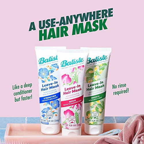 Batiste Heat Protectant For Hair & Leave In Conditioner Hair Mask, Repair and Restore Formula, Hair Conditioner for Dry or Wet Hair, Infused with vitamin E for Enhancing Haircare, 4.3oz. (Pack of 2)