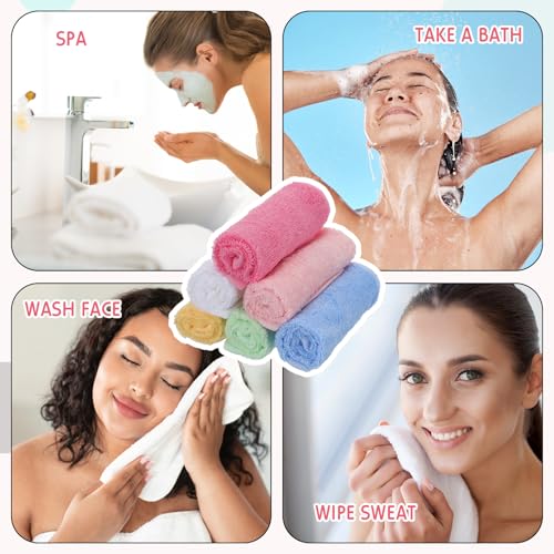 40 Pcs Soft Face Wash Cloths 10x10 Inch Multicolor