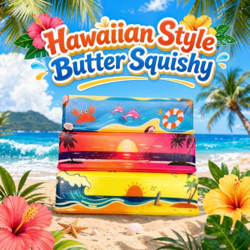 YRRQAQ 3PCS Butter Squishy Slow Rising Fidget Toys for Kids Stress Relief