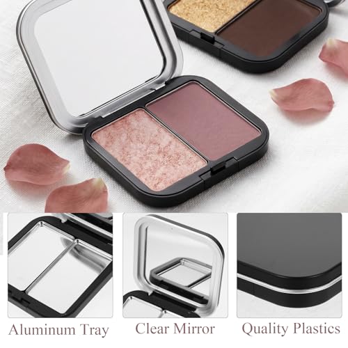 KALLORY Magnetic Eyeshadow Palette 2-Piece Set with Mirror
