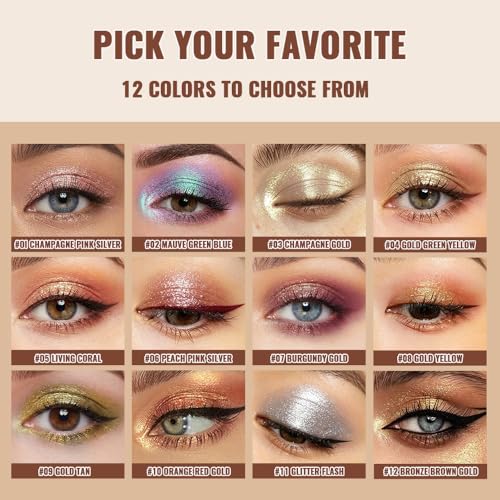 Rose Purple Iridescent Shimmer Eyeshadow - High Pigment Glitter