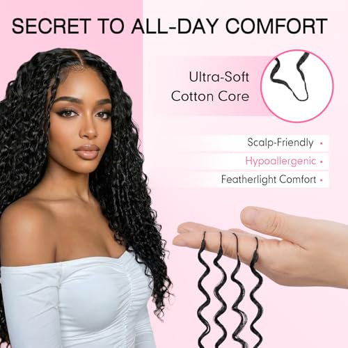 14" Hand-Tied Synthetic Crochet Hair Extensions - Jerry Curl