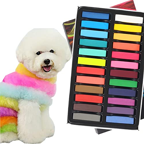 Daytoyz Temporary Hair Coloring Chalk - 24 Bright Colors, Washes Out EasilyNon-Toxic and Safe for All Ages, Including Pets - Great Gift Idea for Girls and Boys -Fit for All Hair Colors and Textures