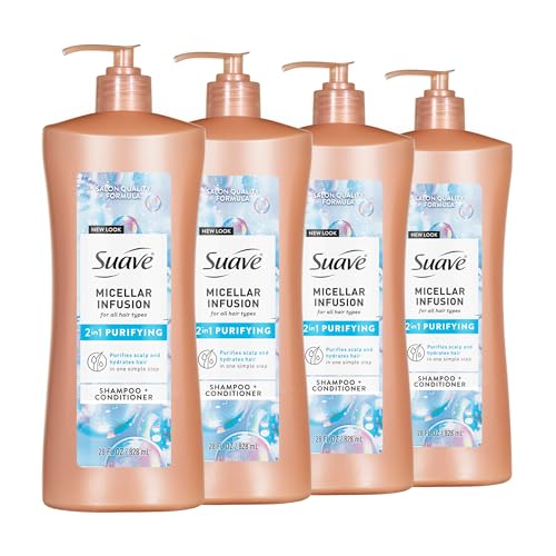 Suave Micellar Infusion 2-in-1 Shampoo & Conditioner, 28 FL OZ