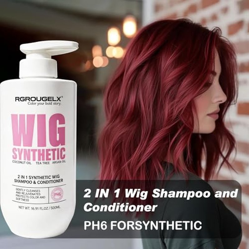 2-in-1 Wig Shampoo & Conditioner for Synthetic Hair, 500ml
