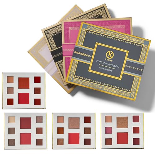 K'APEINE 4Pcs Eyeshadow Palette Set, 32 Colors Makeup Kit