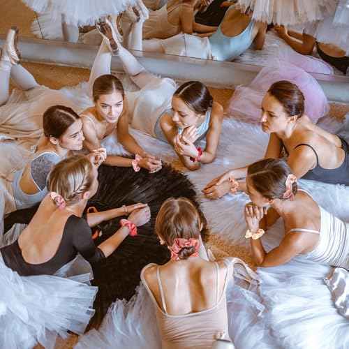 24 Sets Ballerina Party Favors Include 24 Pink Hair Scrunchies 24 Ballet Thank You Cards Ballet Dance Recital Gifts for Girls Ballerina Birthday Party Decorations Supplies