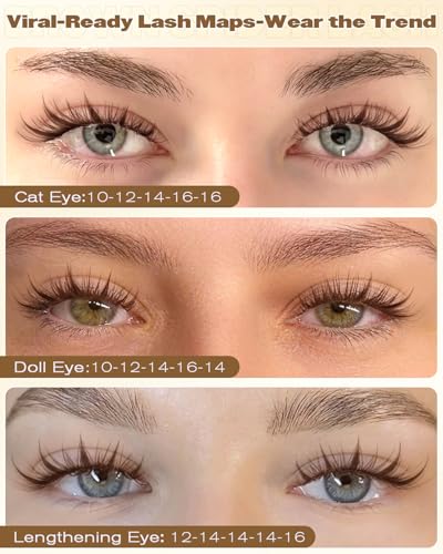 Brown Manga Lash Clusters C Curl 8-16MM Wispy Spiky