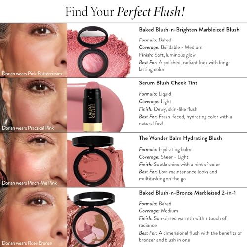 LAURA GELLER NEW YORK Baked Blush-n-Brighten Marbleized Blush for Cheeks - Tropic Hues - Satin Finish - Buildable Color