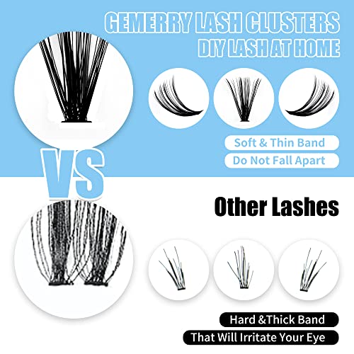 Lash Clusters 280pcs Large Tray 0.07mm 50P D Curl Mix 8-16mm Individual Lashes Soft&Fluffy Cluster Lashes Mink Individual Lashes Cluster Mixed Tray Lash Extension Clusters By GEMERRY