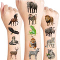 96-Piece Realistic Wildlife Animal Temporary Tattoos for Kids