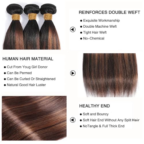 P1B30 Brazilian Straight Hair 3 Bundle Set 28-32 Inch