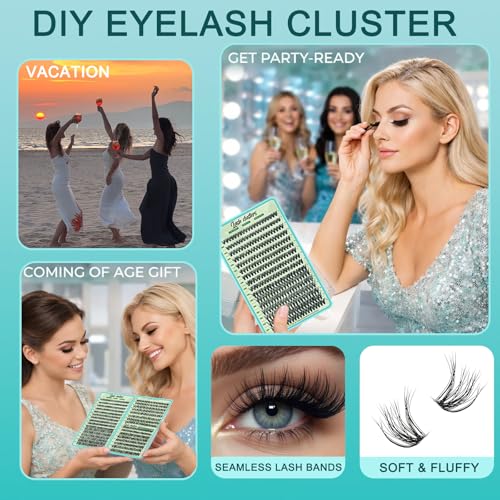 Lash Clusters Kit 640pcs 9-16mm Wispy Eyelash Extensions