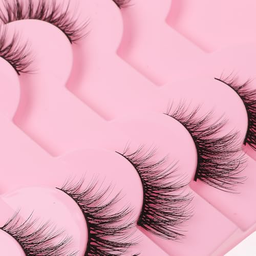 Sibba Half Eyelashes 20 Pairs - Natural Wispy Cat Eye Lashes