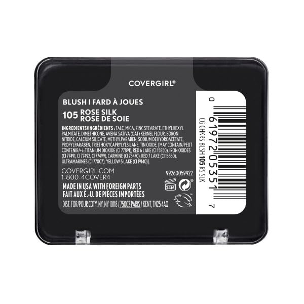 Cheekers Blush - Rose Silk, Light & Blendable Powder, Cruelty-Free, 0.12 oz - CoverGirl