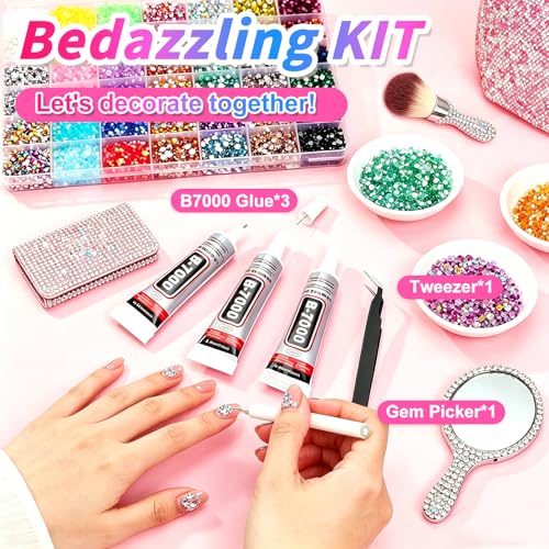 Complete Bedazzler Kit with 46000 Rhinestones & Tools
