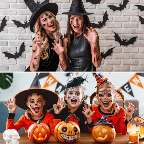 Halloween Wound Tattoo Stickers - 26 Sheets Waterproof SFX Makeup