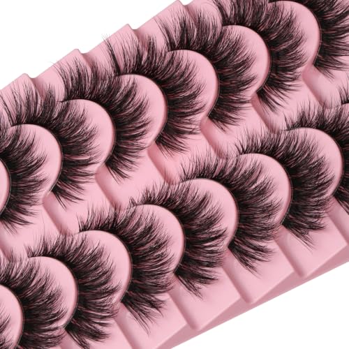 Cat Eye False Eyelashes Wispy 10 Pairs Pack