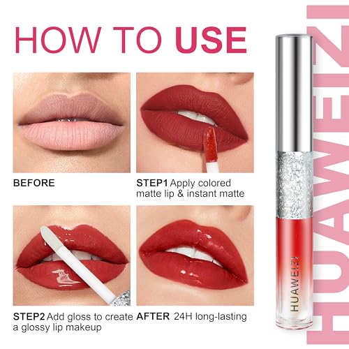 Dual-Ended Lip Stain & Lip Oil – Matte Tint with Gloss