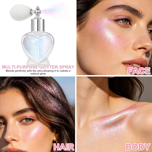 Body & Hair Glitter Spray - Sparkling Pink Shimmer Powder