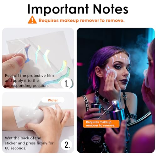 Demon Hunter Anime Temporary Tattoos – 8 Piece Cosplay Set