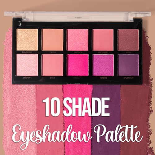 Profusion Cosmetics 10 Shade Eyeshadow Palette Fuchsia