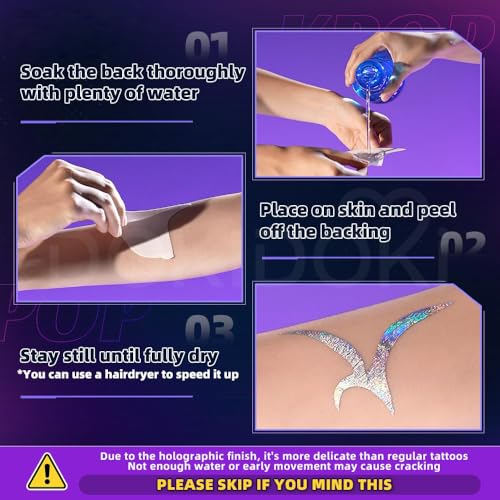 Temporary Tattoo Stickers - Waterproof Laser Heat-Transfer Body Art
