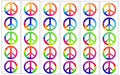 Rainbow Peace Symbol Temporary Tattoos - 30 Pack